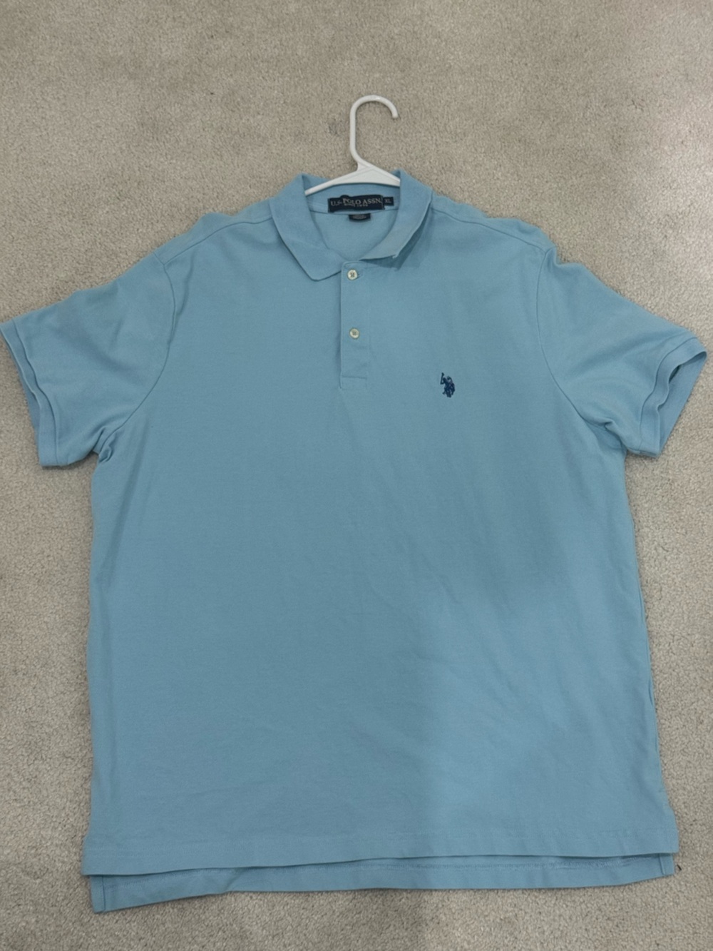 U.S. Polo Assn. Light Blue Polo with Embroidered Chest Logo